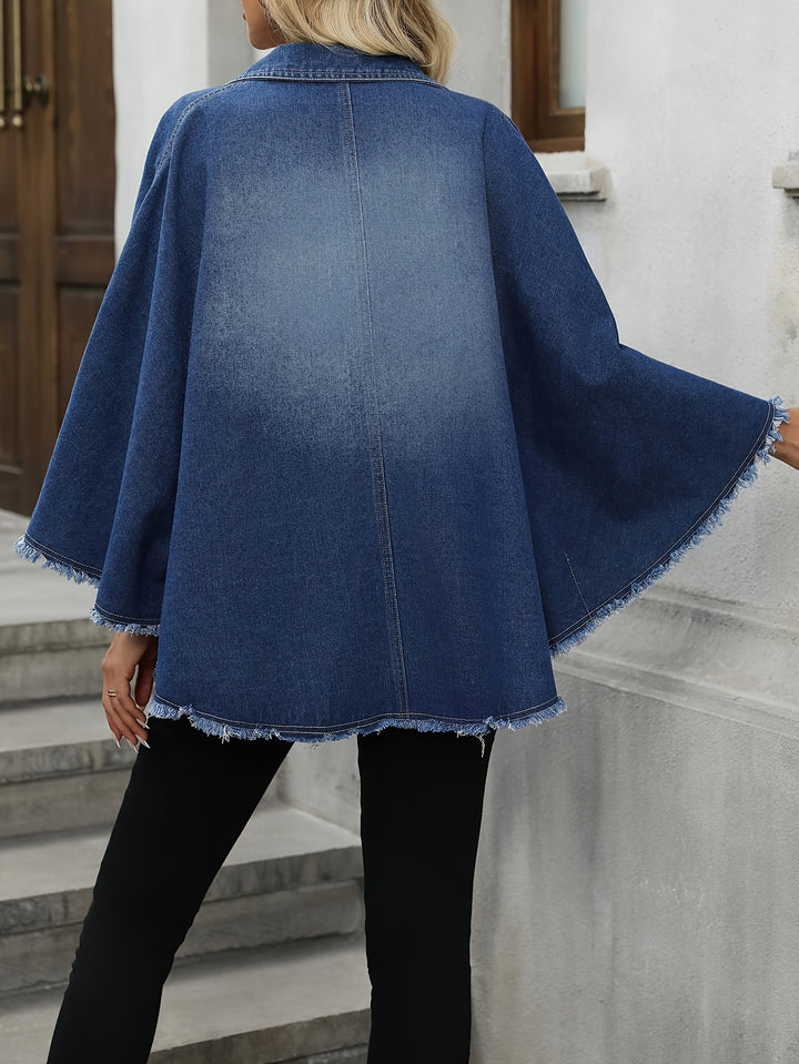 Chic Flow Cape Jacket – Elegant Lightweight Oversized Top