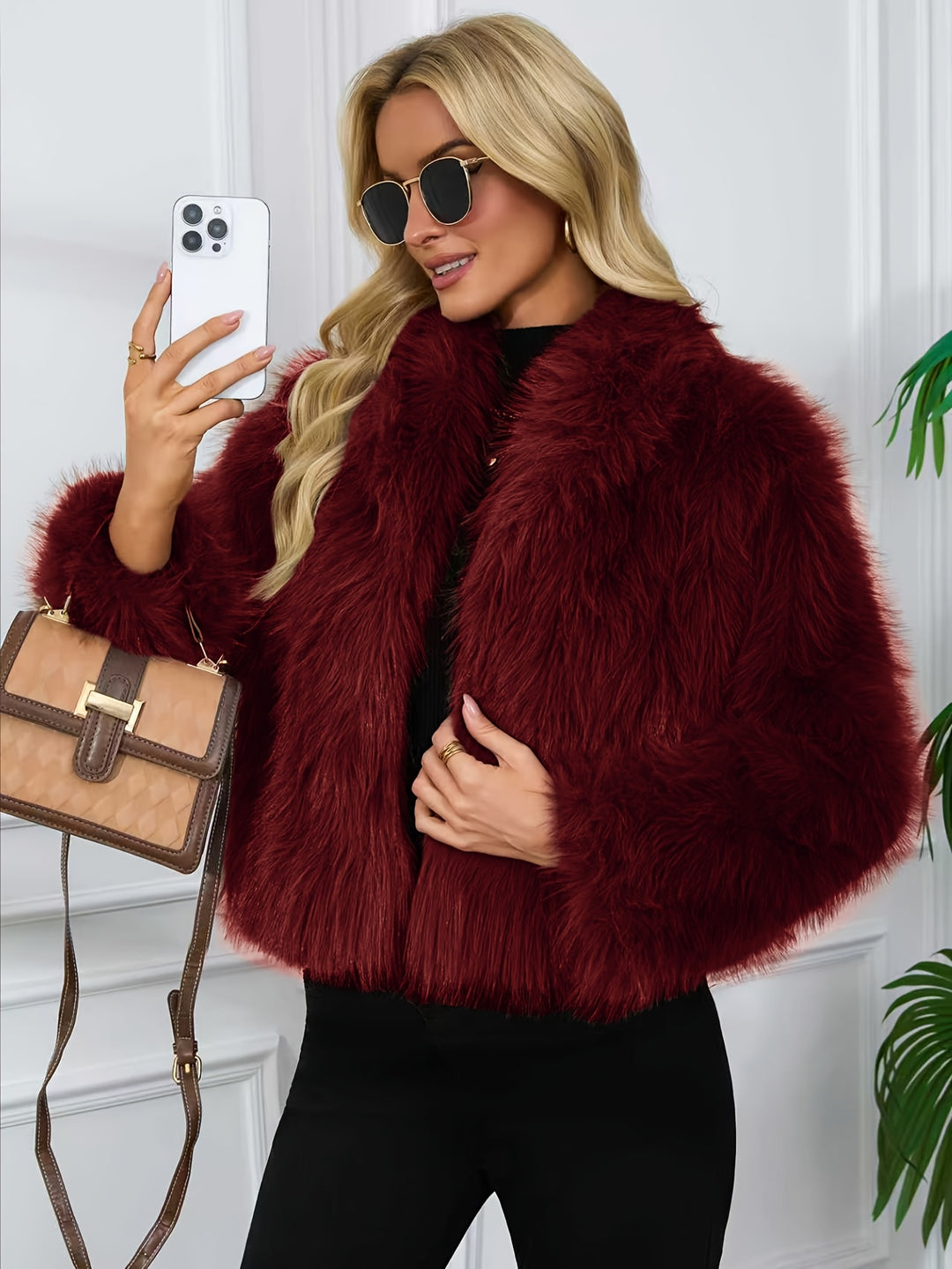 Luxe Plush Zip-Up Coat – Soft Winter Essential