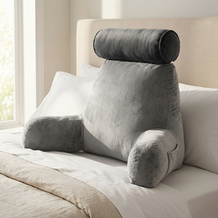 Bed Rest Pillow – Comfortable Back Support Cushion for Reading & Relaxing