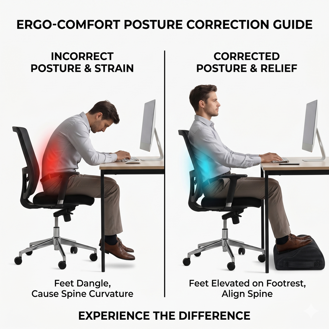 ErgoFoot Support Pillow – Orthopedic Leg & Foot Elevation Pillow
