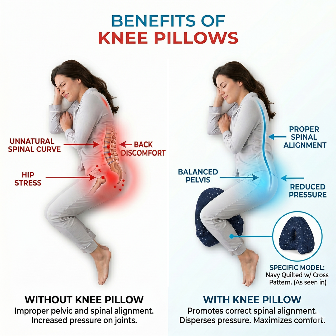 Orthopedic Knee Pillow – Ergonomic Support for Hips & Back Alignment