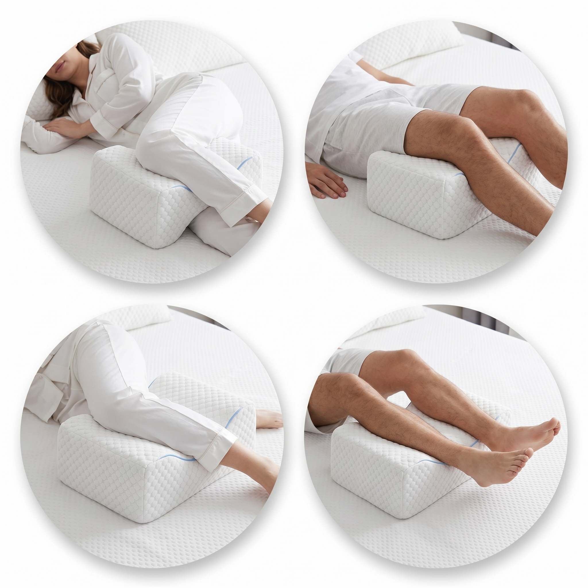 Memory Foam Knee Support Pillow – Orthopedic Leg Pillow for Side Sleepers