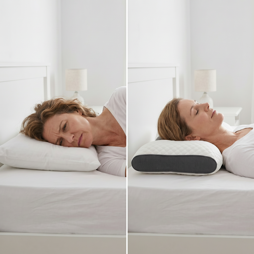 Neck Support Pillow – Ergonomic Memory Foam Pillow for Neck Pain Relief