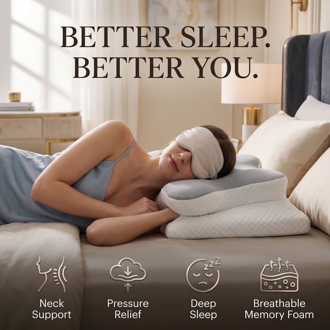Cervical Neck Pillow | Ergonomic Memory Foam Pillow for Neck Pain Relief
