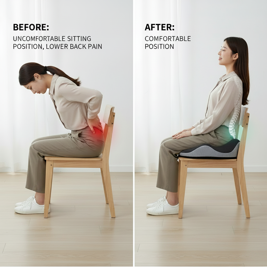 Pressure Relief Seat Cushion – Orthopedic Cushion for Long Sitting