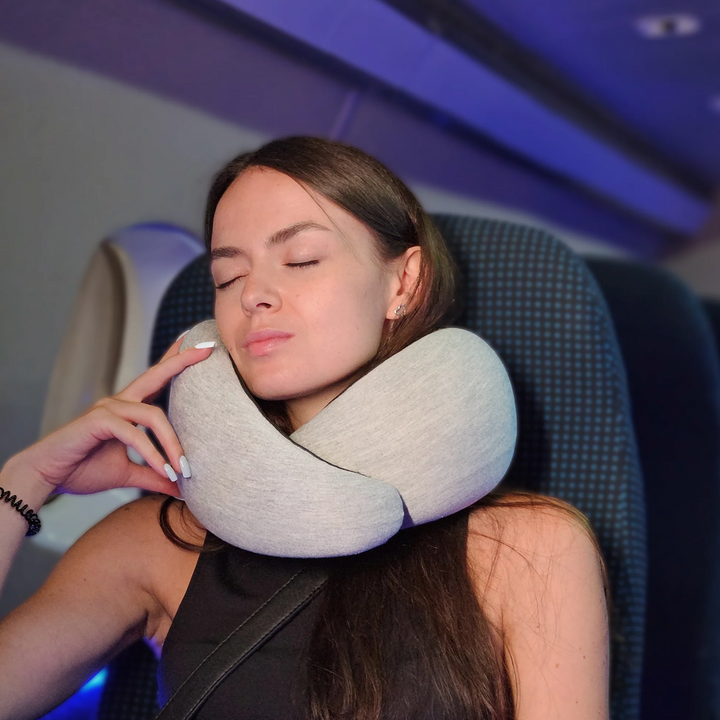 Travel Neck Pillow – Memory Foam Neck Support Pillow for Airplane & Car Travel